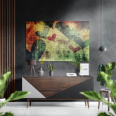 Hearts  Brushed Aluminium Dibond Wall Art.